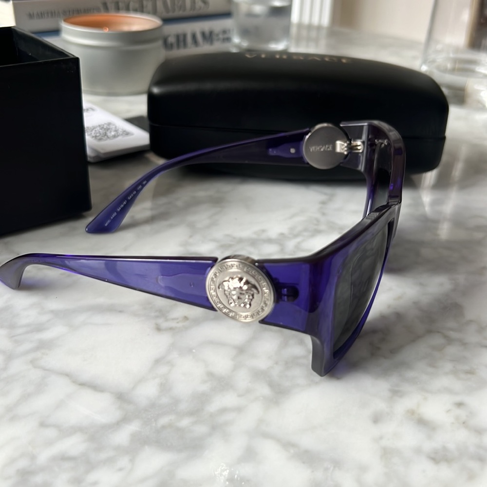 VERSACE VE4452 transparent purple sunglasses NEW